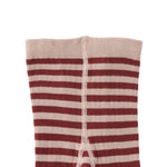 kids striped ribbed tights soft peony mulberry stripe pehr 4