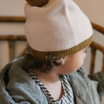 Pehr-Toddler Wool Knit Hat-Natural - Ochre-2