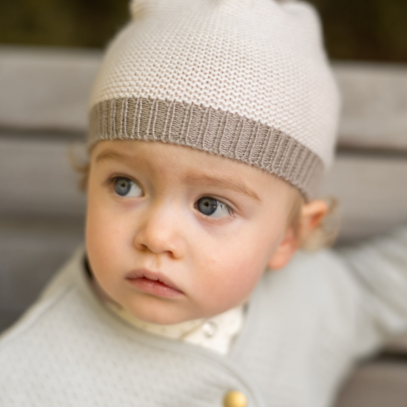 Pehr-Toddler Wool Knit Hat-Natural - Portobello-2