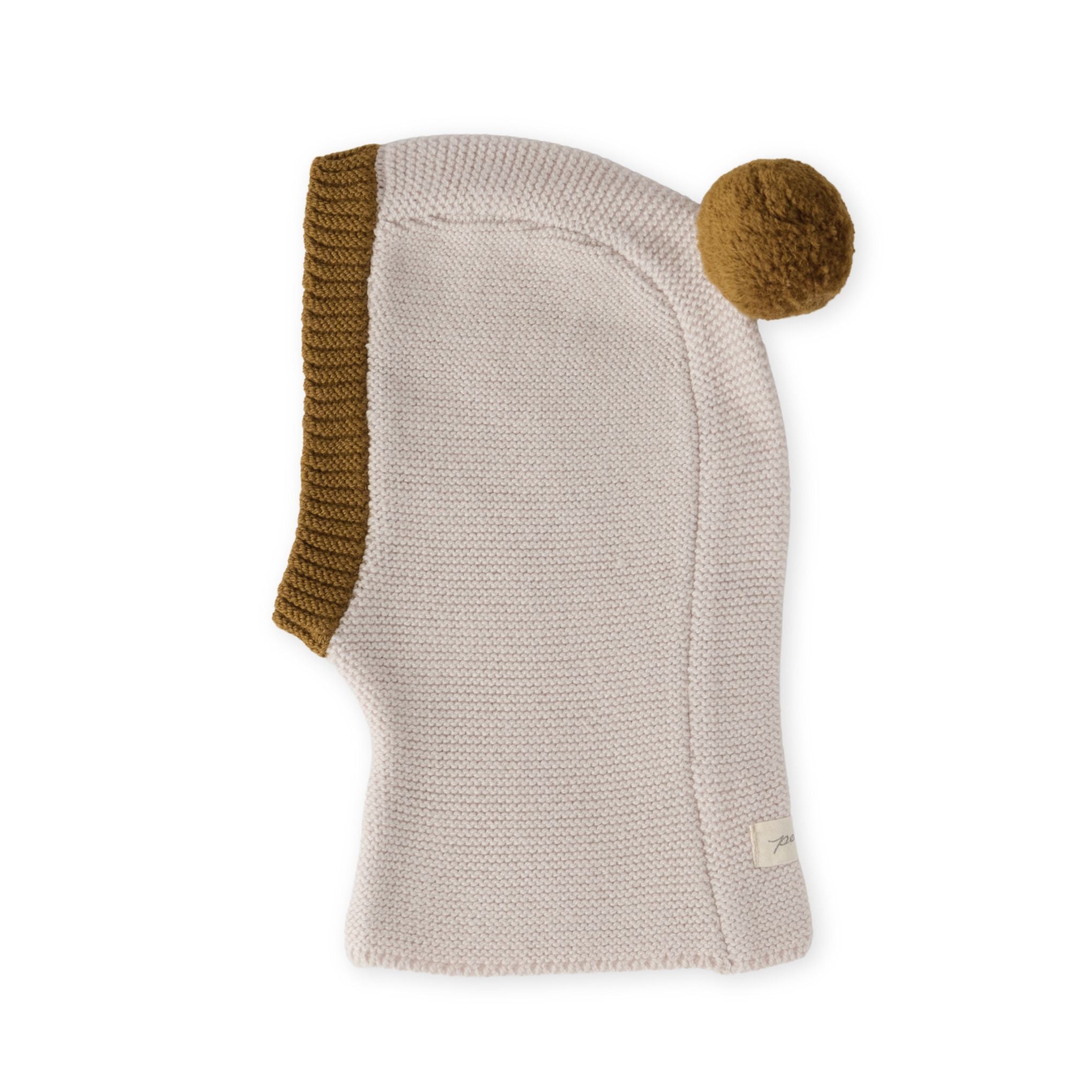 Pehr-Toddler Wool Knit Balaclava-Natural - Ochre-1