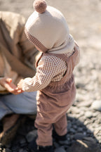 toddler wool knit balaclava natural rose