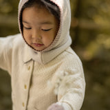 Toddler Wool Knit Balaclava - Natural - Rose
