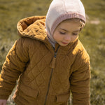 Toddler Wool Knit Balaclava - Natural - Rose