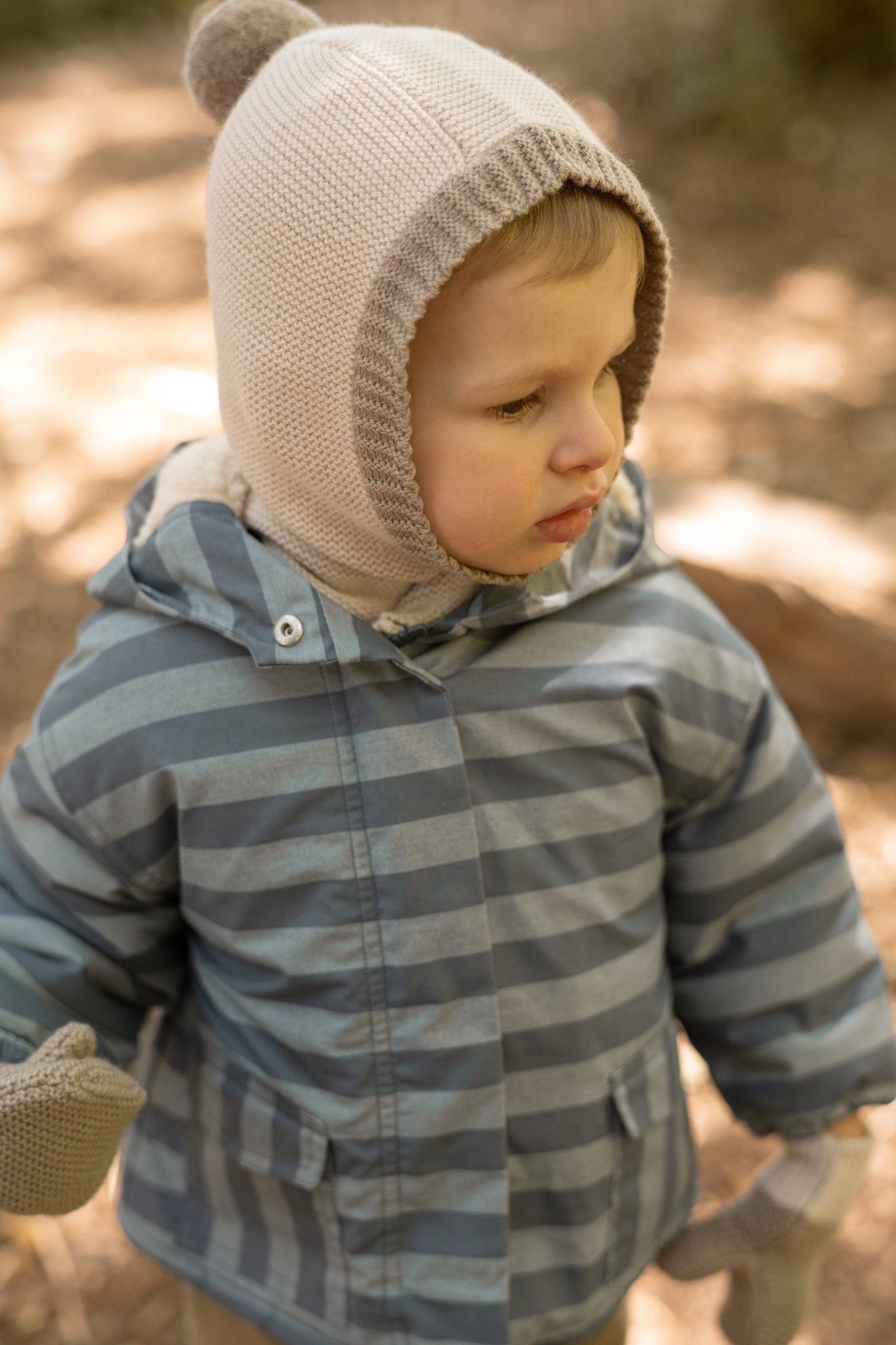 Pehr-Toddler Wool Knit Balaclava-Natural - Portobello-2