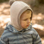 Toddler Wool Knit Balaclava - Natural - Portobello- On Toddler