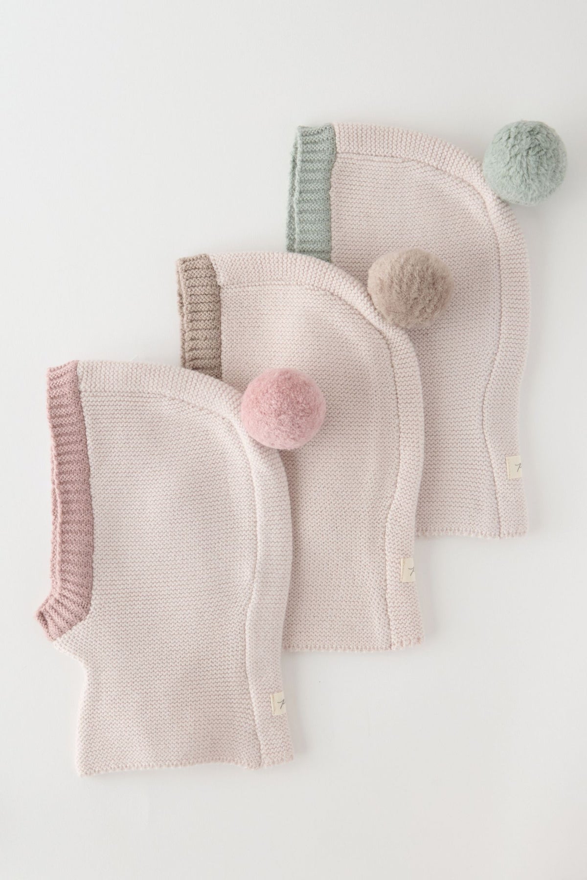 Toddler Wool Knit Balaclava - Collection Flat Lay