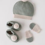 Pehr-Wool Knit Pom Pom Bootie-Sage-2