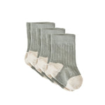 Pehr-Newborn Crew Socks 3 Pack- Sage Set-1