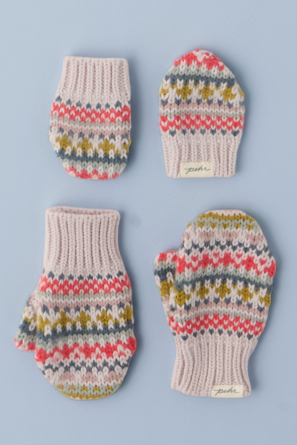 Knit Mittens - Alpine Fair Isle- Collection Flat Lay