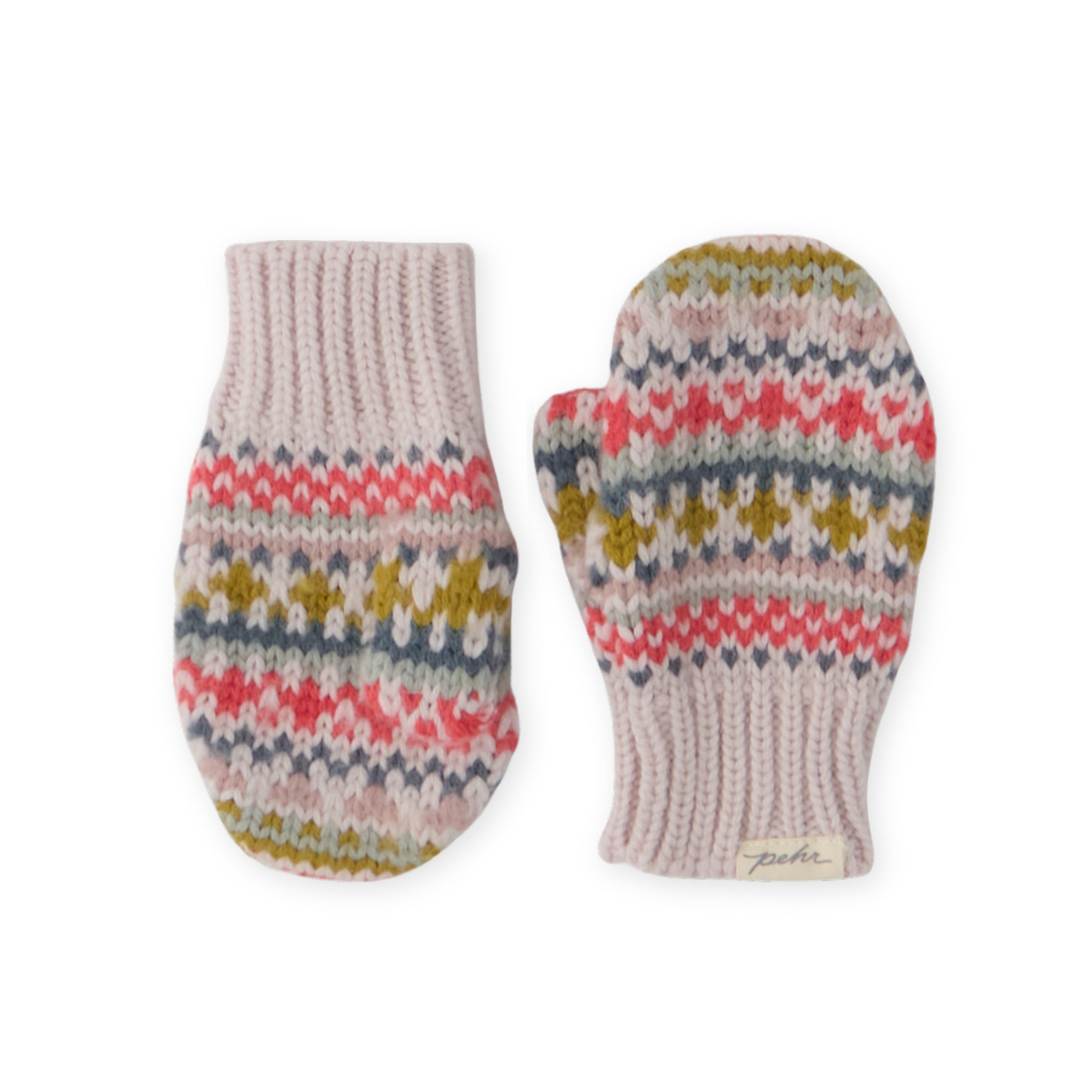 Knit Mittens with Thumb - Alpine Fair Isle- Front