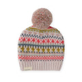 Knit Hat with Pom Pom - Alpine Fair Isle- Front