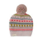 Knit Hat with Pom Pom - Alpine Fair Isle- Front
