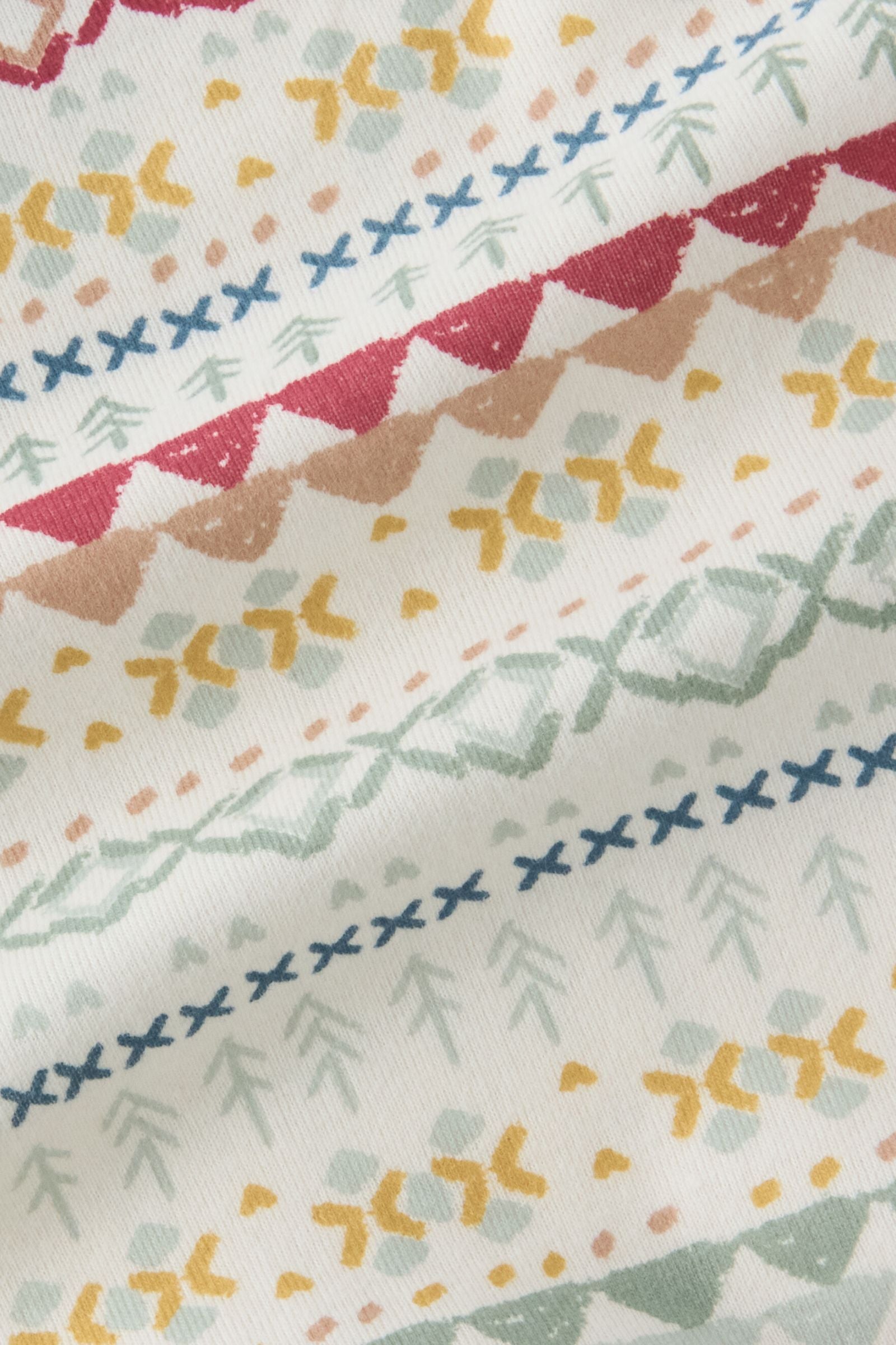 Pehr-Ribbed Baby Footless Sleeper-Fair Isle-2
