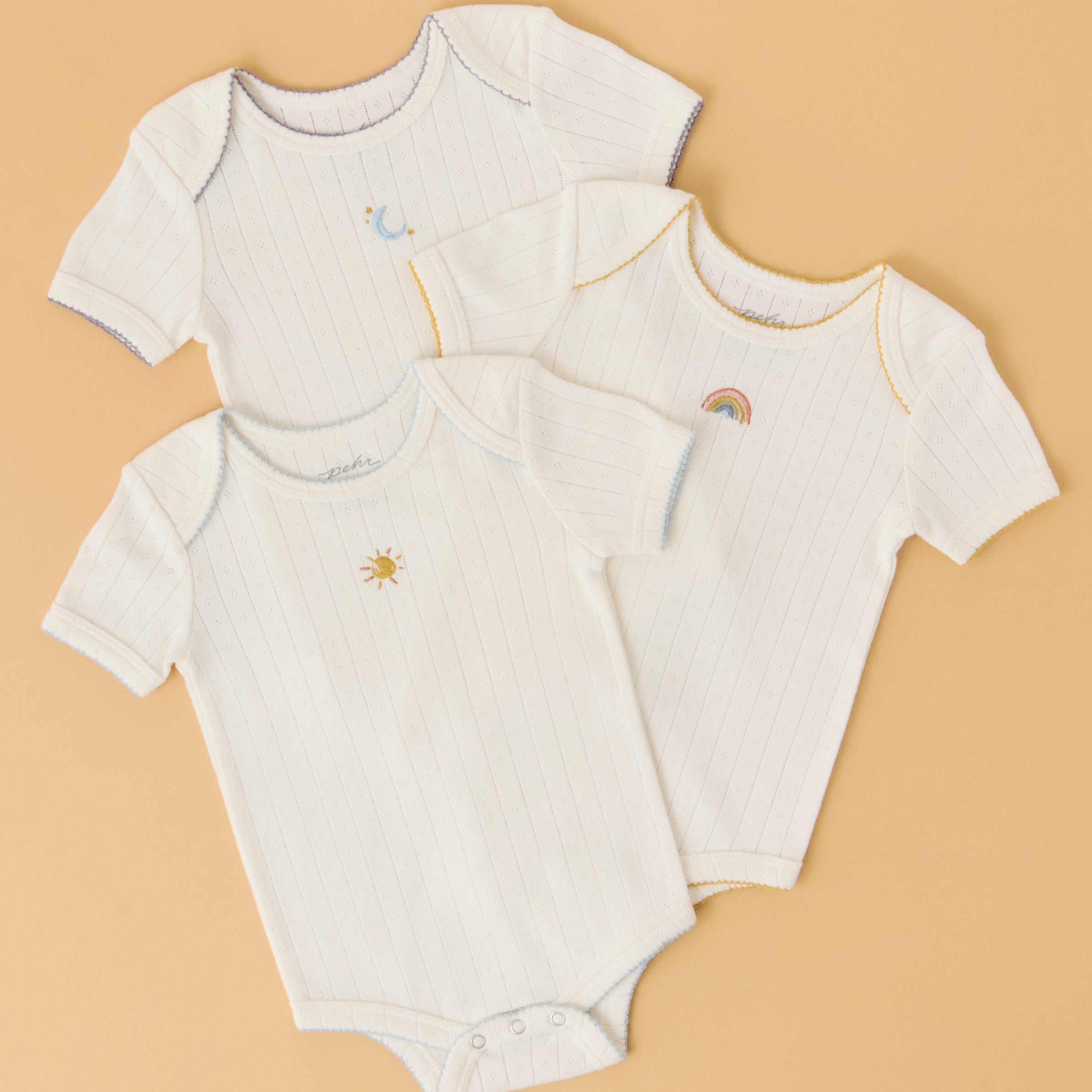 Petit Pehr Pointelle One-Piece 3-Pack - Skies