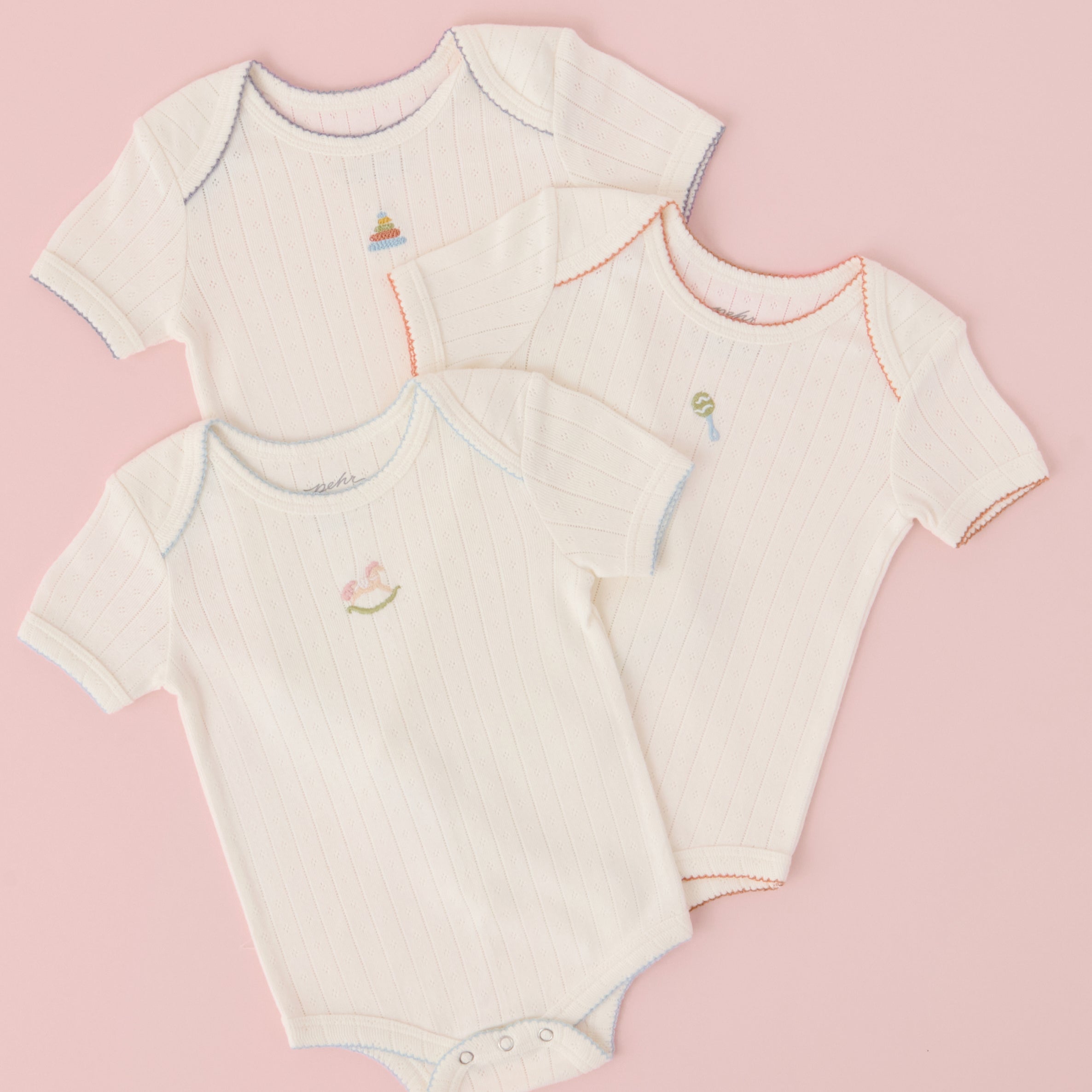 Petit Pehr Pointelle One-Piece 3-Pack - Playtime