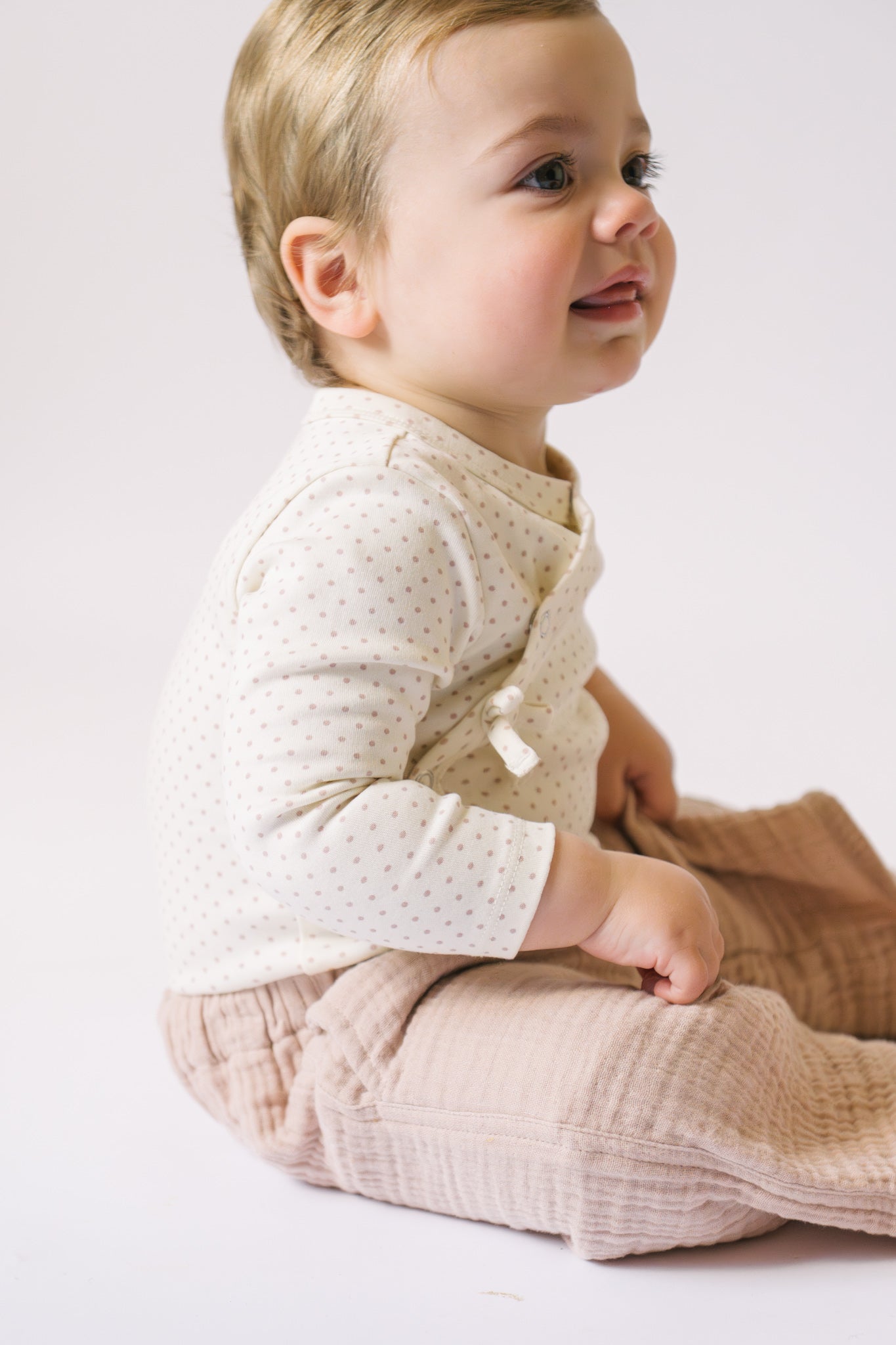kimono one piece pin dot peony pehr