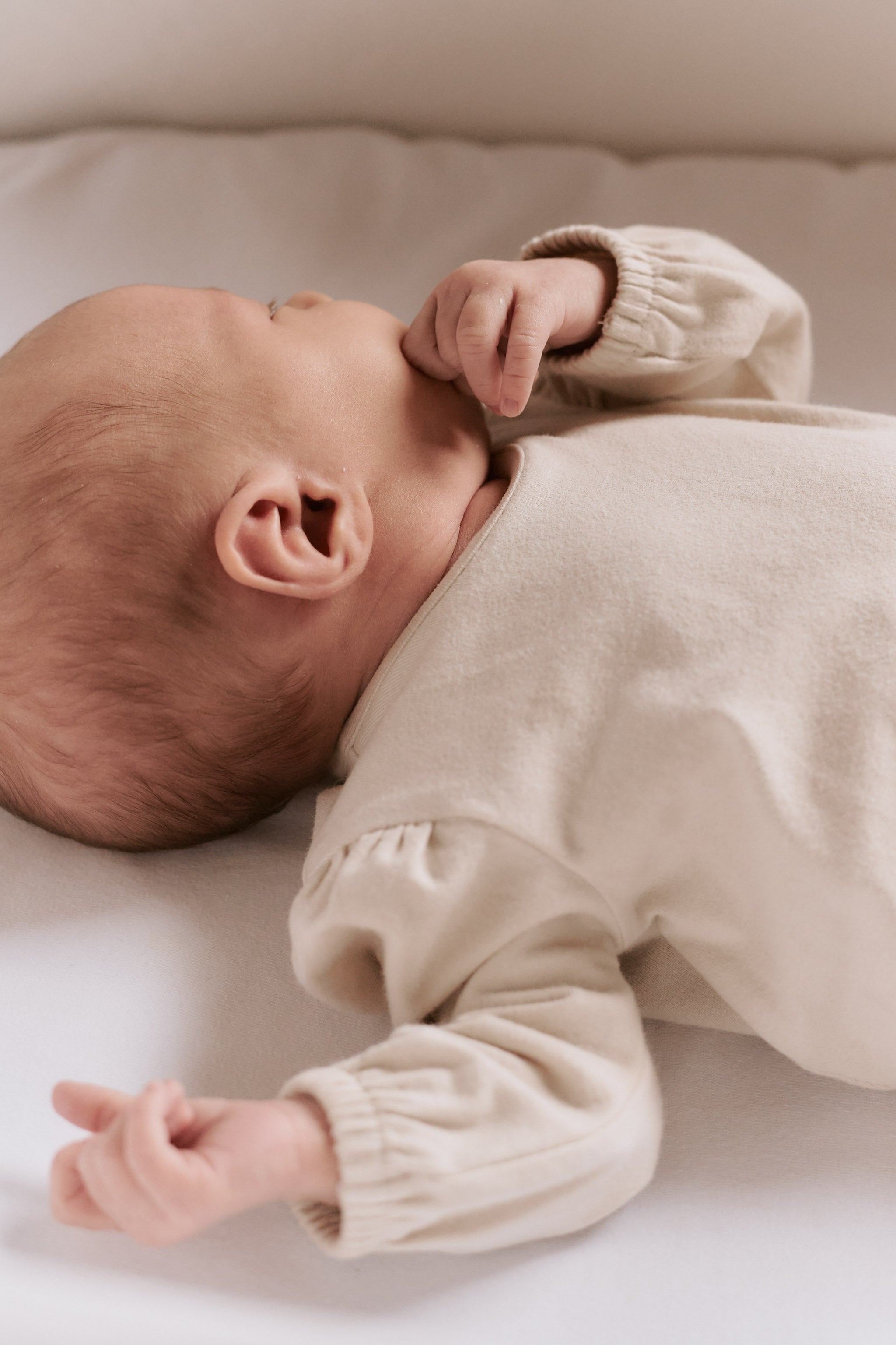 Pehr - Essentials Puff Sleeve One-Piece-Natural-Baby-4