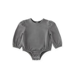Pehr - Essentials Puff Sleeve One-Piece-Charcoal-Newborn-1