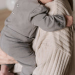 Pehr - Essentials Puff Sleeve One-Piece-Charcoal-Newborn-5