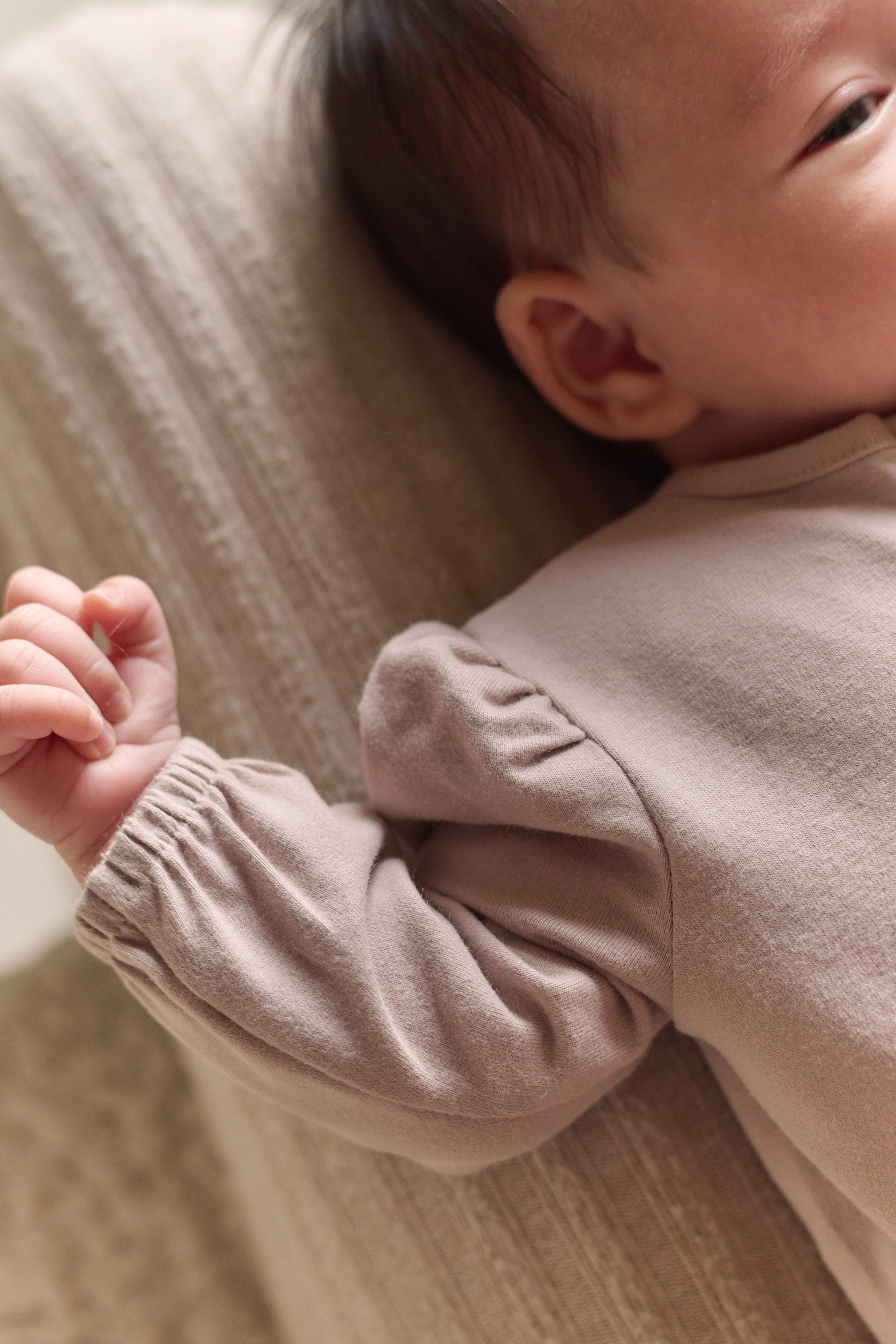 Pehr - Essentials Puff Sleeve One-Piece-Pale Pink-Baby-3