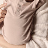 Pehr - Essentials Puff Sleeve One-Piece-Pale Pink-Newborn-3