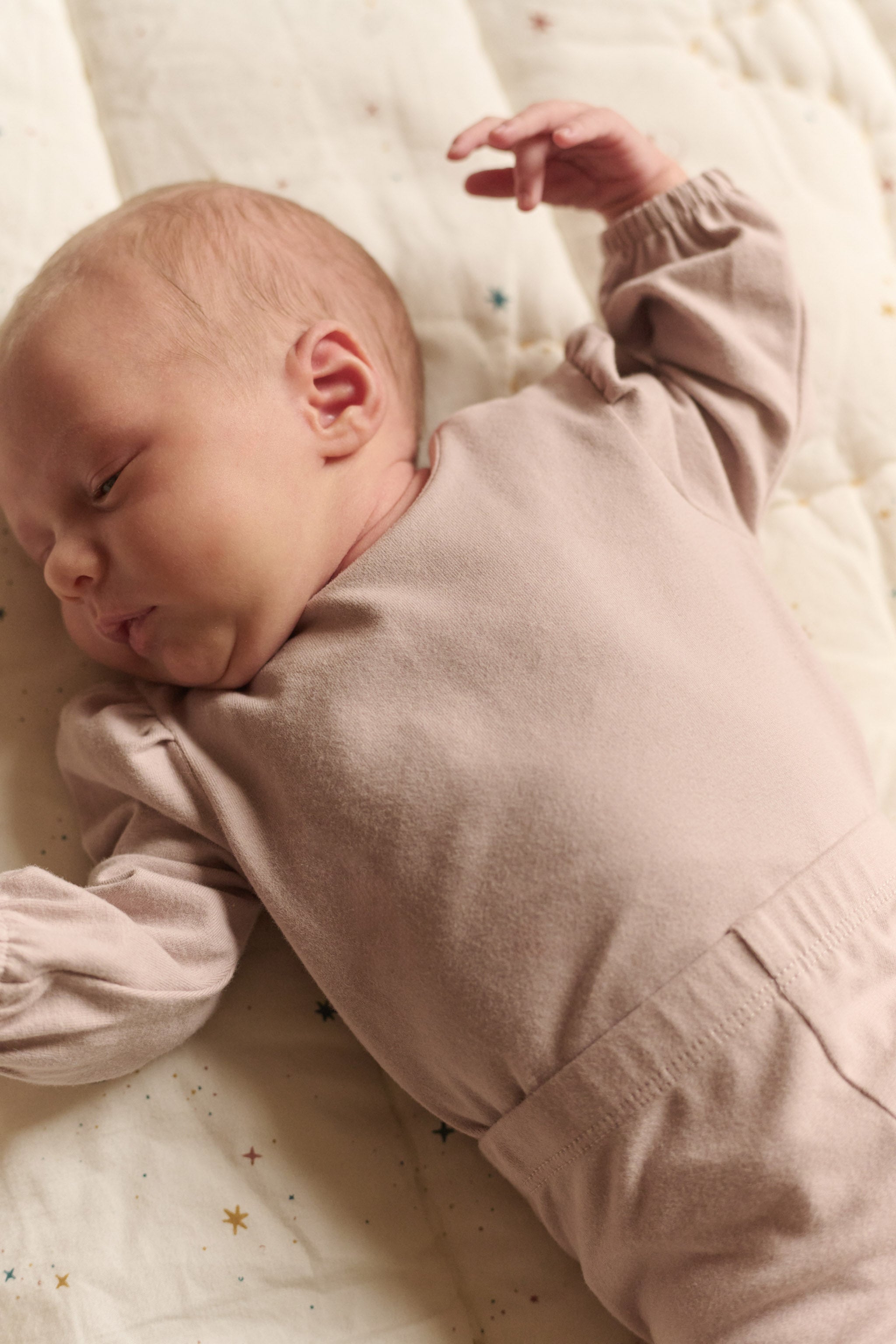 Pehr - Essentials Puff Sleeve One-Piece-Pale Pink-Newborn-4