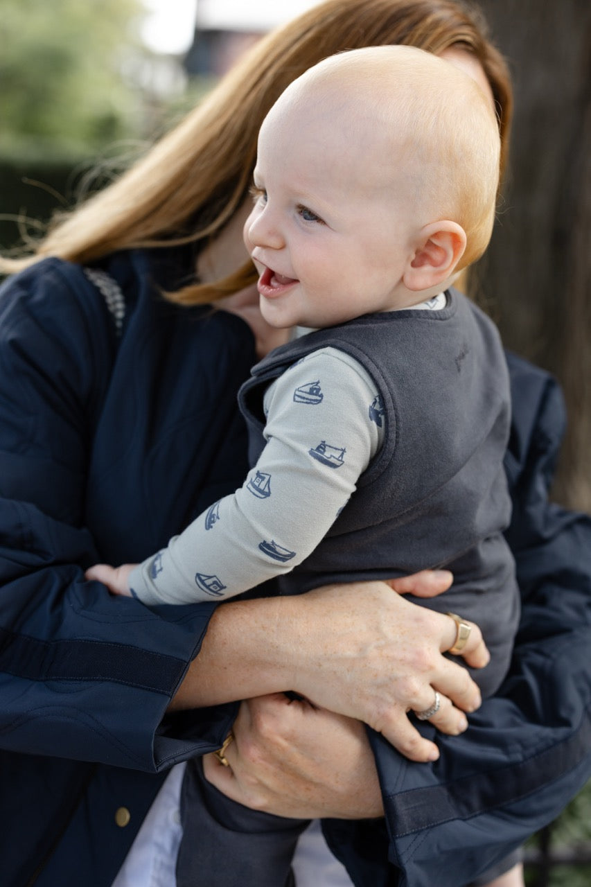 Essentials Henley One-Piece - Tugboat- On Baby