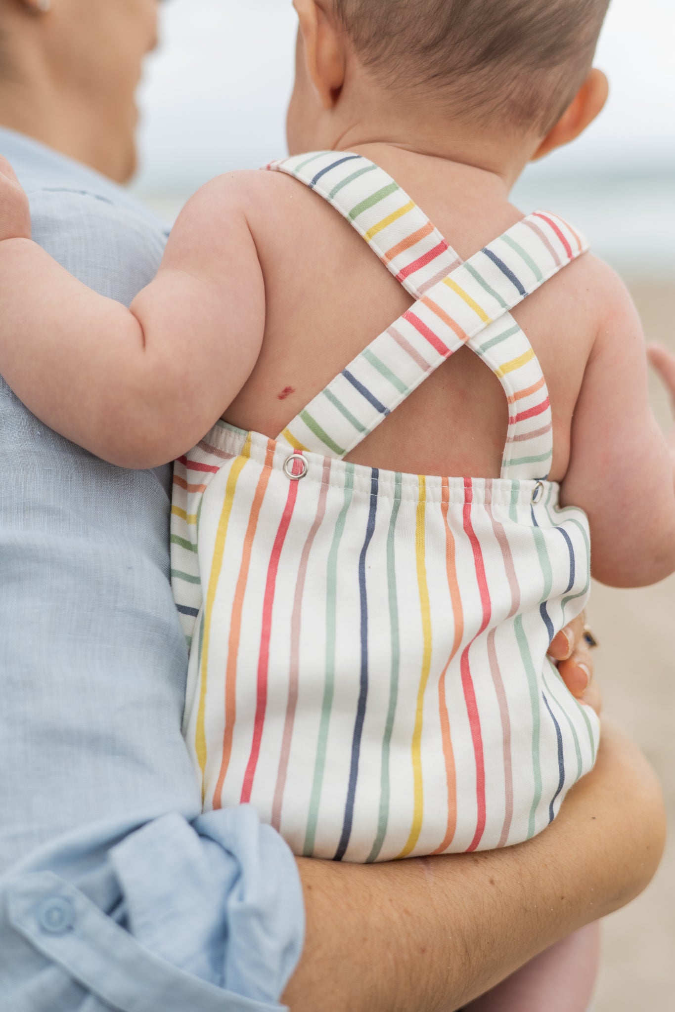 Criss-Cross One-Piece - Stripes Away Rainbow
