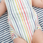 Criss-Cross One-Piece - Stripes Away Rainbow