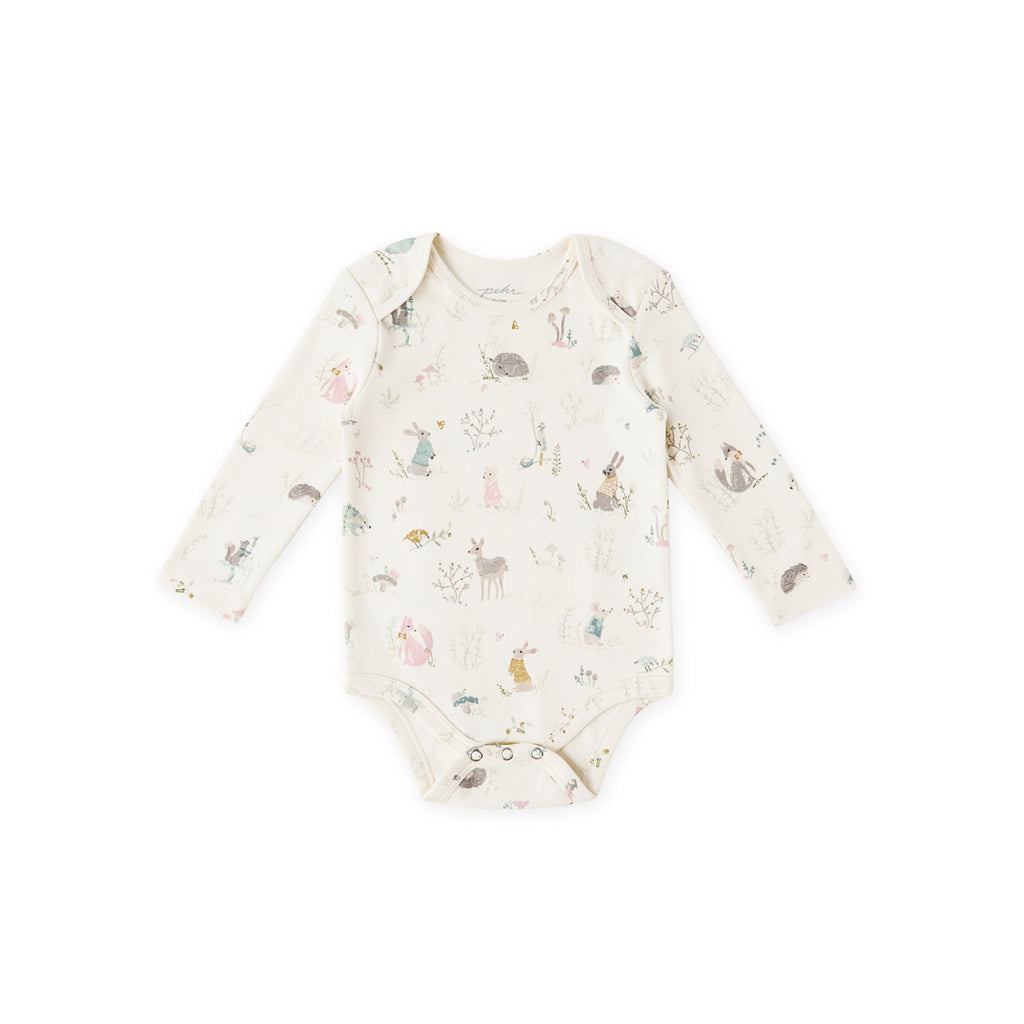 lap shoulder one piece forest fable in multi pattern
