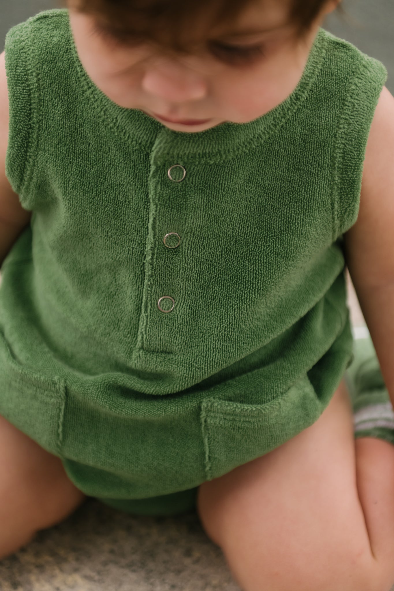 Classic Terry Pocket One-Piece - Grass