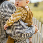 Pehr-Gingham Long Sleeve One-Piece-Dijon-2