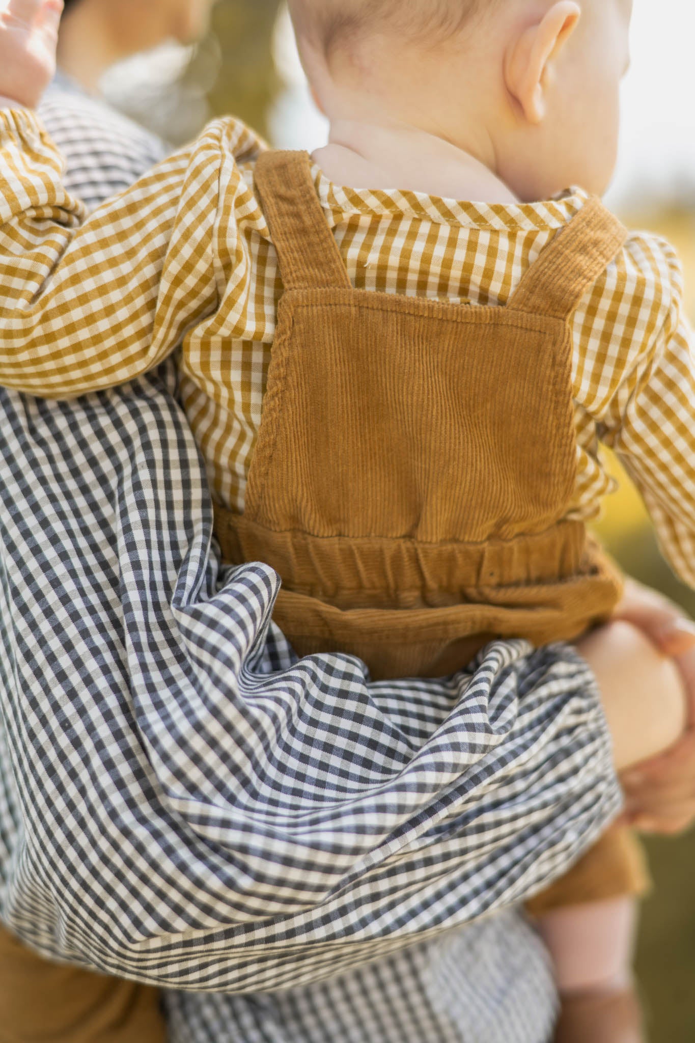 Pehr-Gingham Long Sleeve One-Piece-Dijon-3