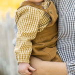 Pehr-Gingham Long Sleeve One-Piece-Dijon-4