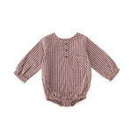 Pehr-Gingham Long Sleeve One-Piece-Mulberry-1