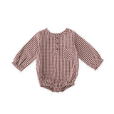 Pehr-Gingham Long Sleeve One-Piece-Mulberry-1