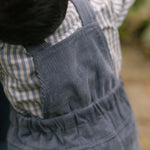 Gingham Long Sleeve One-Piece - Harbor- Back