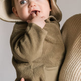 Teddy Fleece Baby Suit - Moss