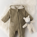 Pehr-Teddy Fleece Baby Suit-Moss-2