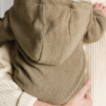 Teddy Fleece Baby Suit - Moss