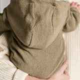Teddy Fleece Baby Suit - Moss