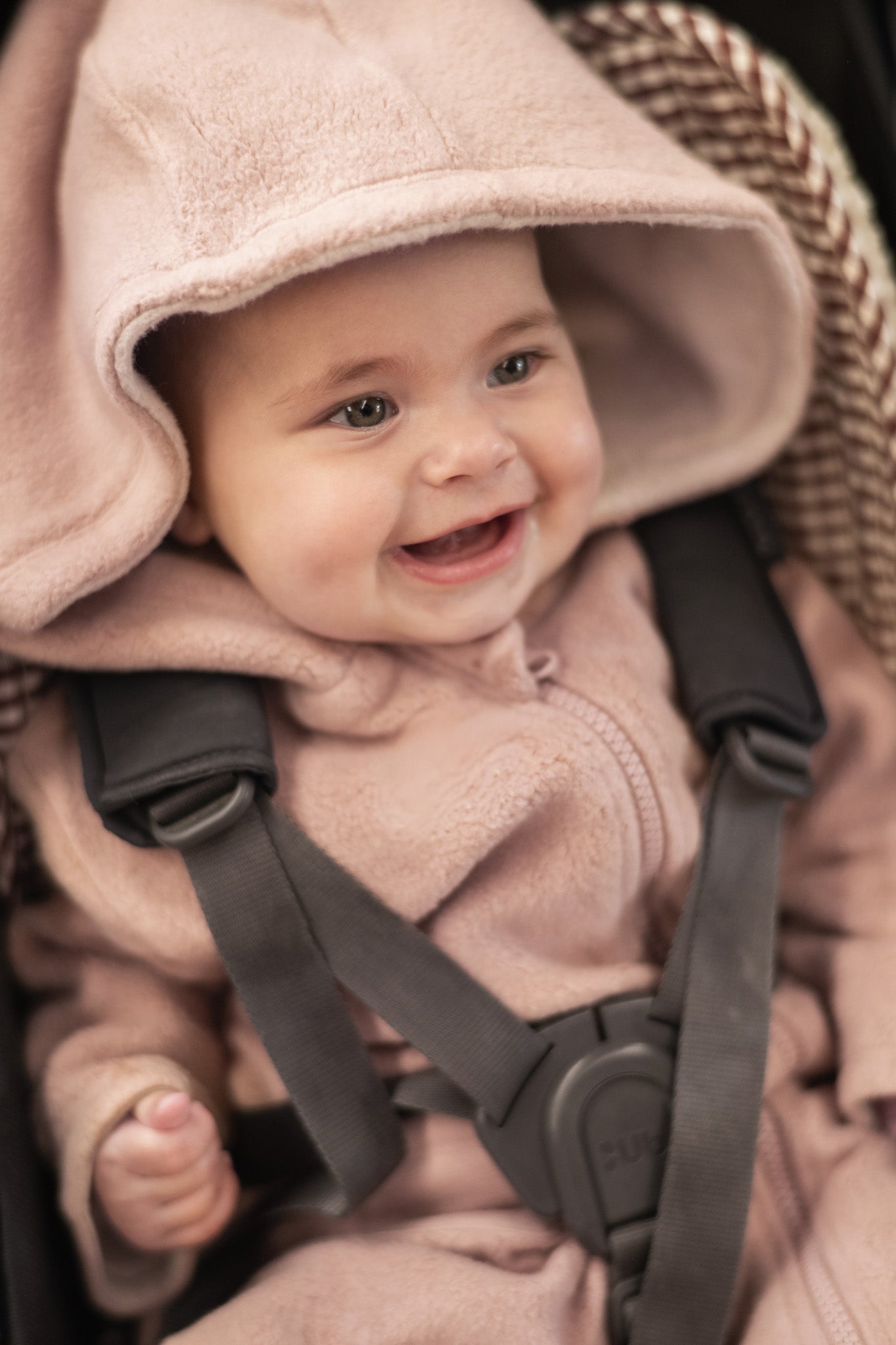 Teddy Fleece Baby Suit - Rose Pink