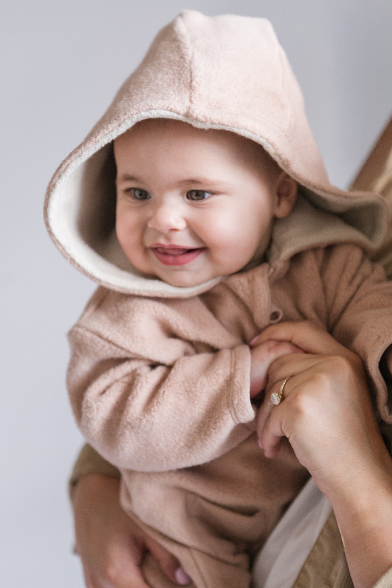 Teddy Fleece Baby Suit - Rose Pink