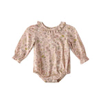 Woven Flutter Neck One-Piece - Wildflower- Front