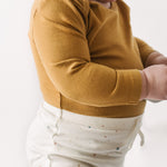 Pehr-Garment Dye Long Sleeve One-Piece-Caramel-3