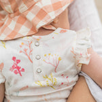 Short Sleeve Flutter One-Piece - Sea Bloom