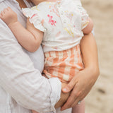 Short Sleeve Flutter One-Piece - Sea Bloom