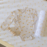 Pehr-The Littles Long Sleeve Kimono One Piece-Cheerful Chick-Baby-5