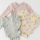 Pehr-The Littles Long Sleeve Kimono One Piece-Cheerful Chick-Baby-6