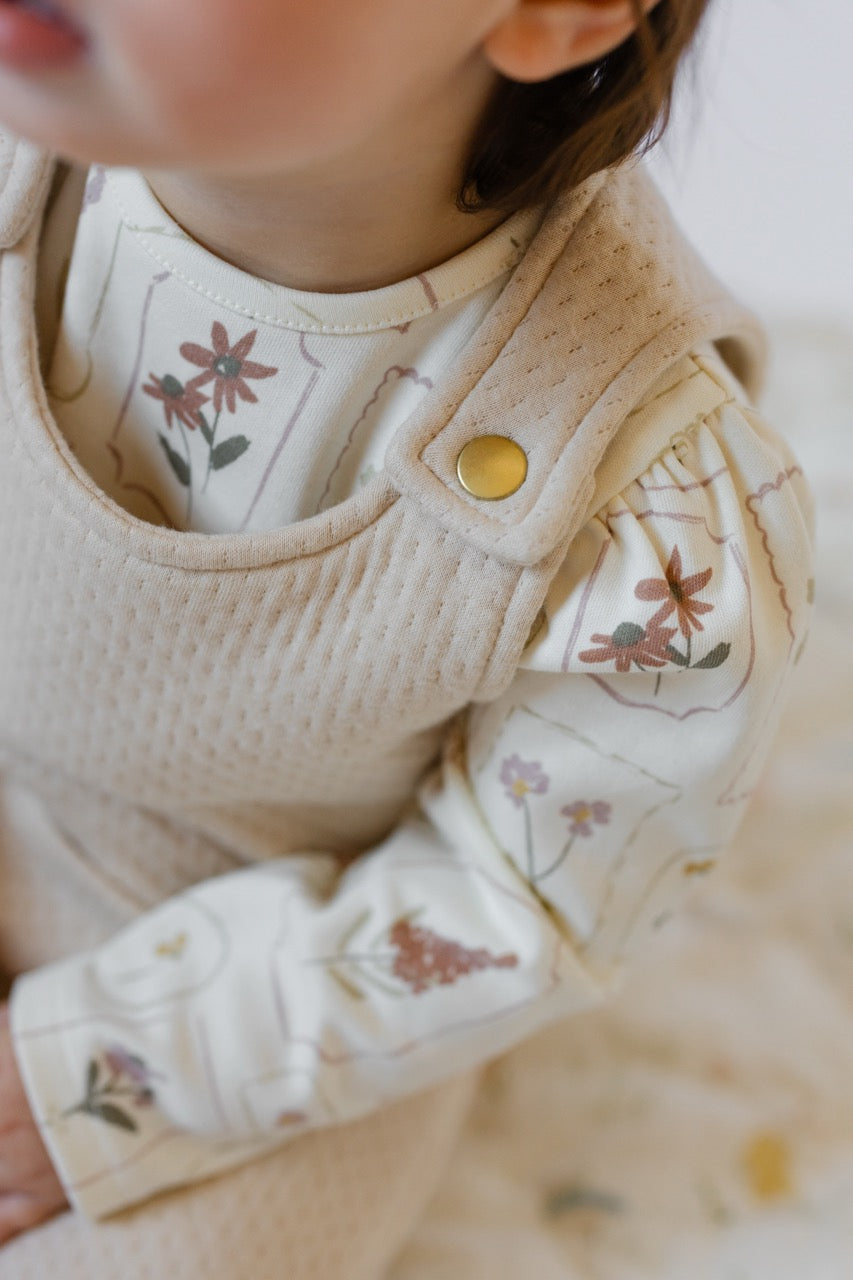 Long Sleeve One-Piece - Petal Press- With Cloud Overall